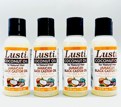 Lusti Coconut Oil for Natural Hair Jamaican Black Castor Oil 4PK x 3.5oz