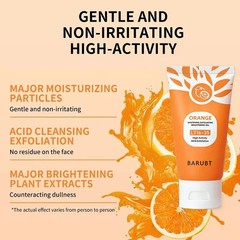 Orange Enzymes Exfoliating Gel, Organic Face and Body Exfoliating Scrub Gel,