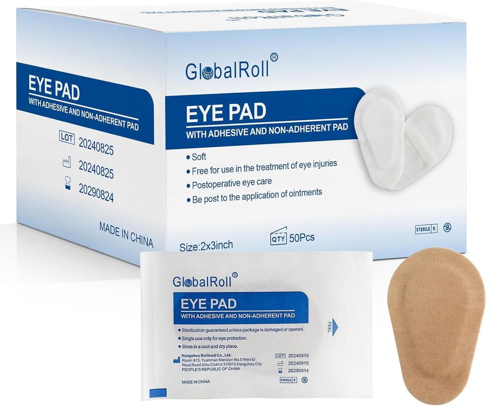 50 Pcs Adhesive Eye Patches, Eye Patches for Adults Eye Pad Disposable Eyepat…
