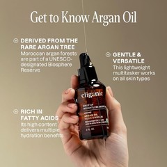 Cliganic Organic Argan Oil 8oz with Pump, 100% Pure – for 8 Fl Oz (Pack of 1)
