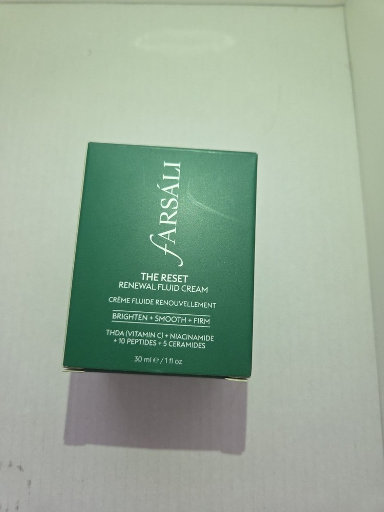 Farsali THE RESET Renewal Fluid Cream VitC Airless Jar 12 PAO Valued Over $150