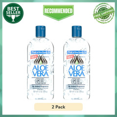 Fruit Of The Earth Aloe Vera Gel, PURE , No Color Added, 12 OZ (2 Pack)