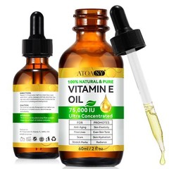 Vitamin E Oil 75,000 IU – 100% Pure Natural Vitamin E for Skin, Face – 2 Fl Oz