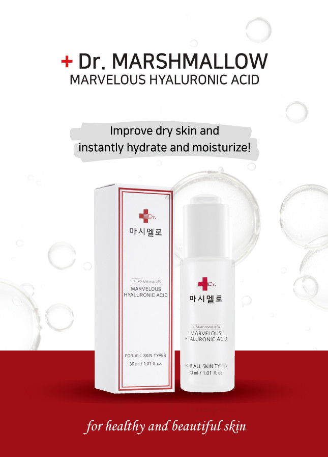 DR.MARSHMALLOW MARVELOUS HYALURONIC ACID, K-BEAUTY Ampoule Serum