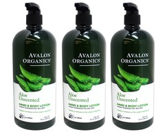 Avalon Organics Hand & Body Lotion for Dry Skin Aloe Unscented, 32 OZ – 3 Pack