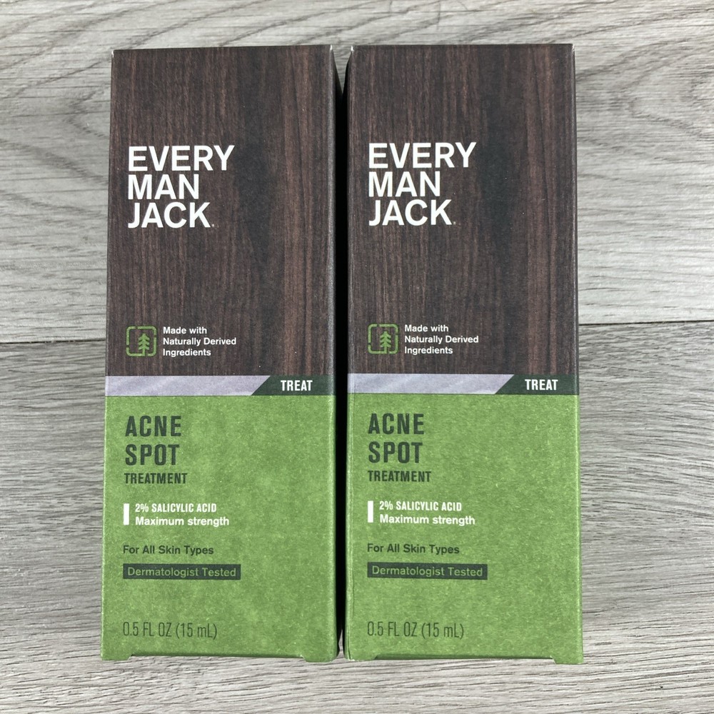 Lot of 2 Every Man Jack Acne Spot Treatment Salicylic Acid 09/2025