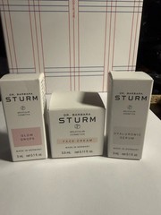DR. BARBARA STURM Glow Drops, Hyaluronic Serum, Face Cream MINI TRAVEL SIZE NIB