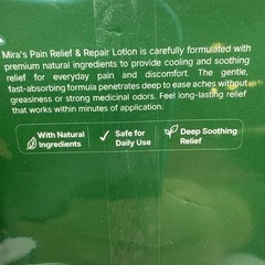 Mira Organics Pain Relief & Repair Lotion 120 ml (4.06 fl oz) Natural