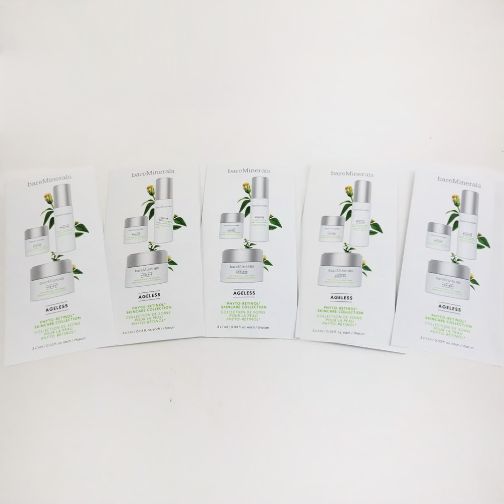 5 Cards x 3 BareMinerals Ageless 10% Phyto-Retinol Eye Cream Sample 1ml each