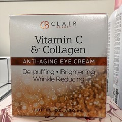 CB Clair Vitamin C & Collagen Anti-Aging Eye Cream, De-puffing Wrinkle 30ml NIB