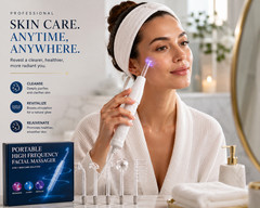 4 in 1 High Frequency Facial Wand Skin Care Kit 120KHz Portable Face Massager
