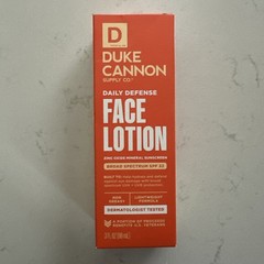 Duke Cannon Daily Defense Face Lotion Mineral Sunscreen SPF 32 3 oz Exp 10/26