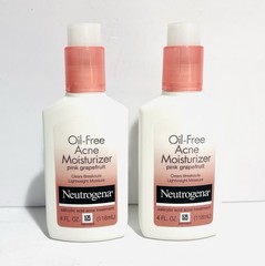 2 Pack Neutrogena Oil-Free Acne Moisturizer Pink Grapefruit 4 fl. oz Each