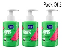 3 X Clean & Clear Watermelon Gel Facial Cleanser Hydrating and Oil-Free 7.5 oz