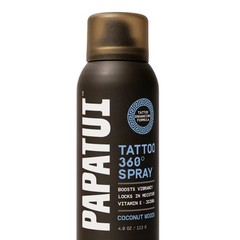 Tattoo Spray – Coconut Woods – 4oz: For Whole Body, Normal to Very Dry Skin