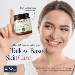 Whipped Beef Tallow Moisturizer for Face & Body – Deep Hydration, Natural Skinca