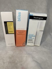 Beauty LOT: Bliss MIGHTY BIOME, Carvnchy Snail 96, & Neutrogena Hydro Boost