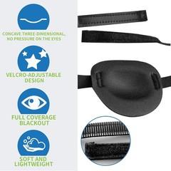 2 Pcs 3D Adjustable Eye Patches – Ideal for Lazy Eye Treatment & Pirate Dress-Up