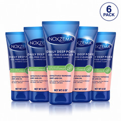 Noxzema Ultimate Clear Daily Deep Pore Oil-Free Cleanser 6 Oz 6 Pack Face Wash