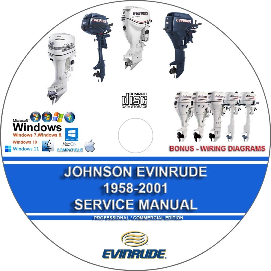 Johnson Evinrude Outboard 1958 – 2001 1-300 HP Service Repair Manual