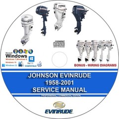 Johnson Evinrude Outboard 1958 – 2001 1-300 HP Service Repair Manual