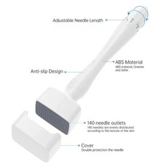 140A Derma Stamp Microneedling Face Roller Massager Adjustable Titanium Needle