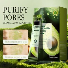 HUNMUI Compound Acid Avocado Bubble Mask 4gx12