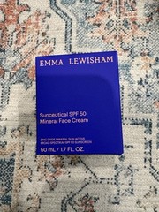 Emma Lewisham Sunceutical SPF 50 Mineral Face Creme Cream 100mL NEW BOXED