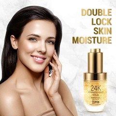 24K Gold Anti Aging Face Serum Moisturizer Enriched with Vitamin C Serum, Hyalur