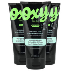 3 Pack – Oxy Acne Care – Sensitive Skin Acne Cream Cleanser, 5 Fl Oz – Exp 12/26