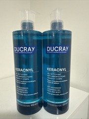 Ducray Keracnyl Cleansing Gel (Face & Body) 400ml X 2. EXP 07/2028