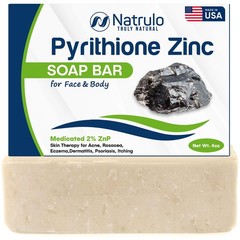 Pyrithione Zinc Soap Bar for Face & Body, 4oz | 4 Ounce (Pack of 1), Silver