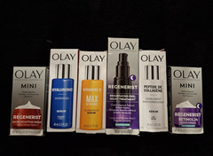 Olay 6 Item Bundle Regenerist Mini Skin Care Set Retinol24 + Vit C + Hyaluronic