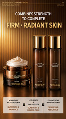 MEDIHEAL Callus Gold Collagen Skin Care Set – Toner, Emulsion, Cream & Sheet Mas