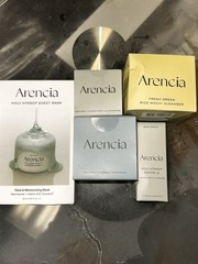 Arencia Holy Hyssop Set Rice Mochi Cleanser Serum 12 Sheet Masks Niacinamide