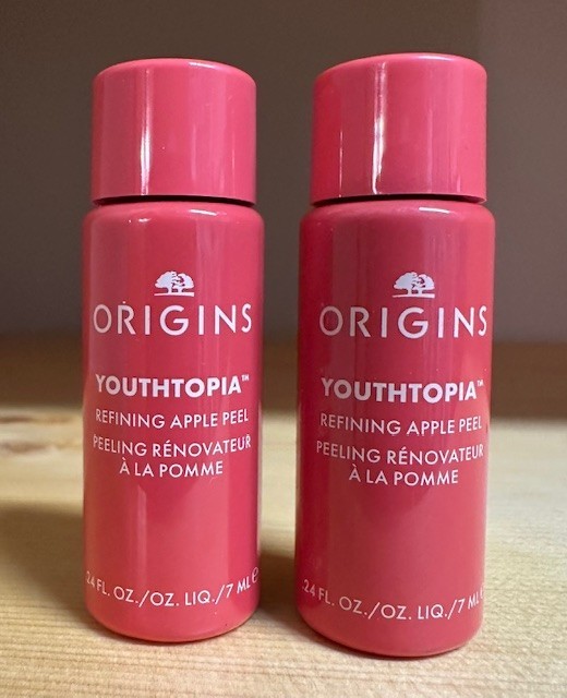 Lot of 2 Origins Youthtopia Refining Apple Peel – 7 ml / 0.24 fl oz ea Travel Sz