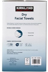 Kirkland Signature Daily Dry Facial Towels, 200-Count � Extra Soft Disposable