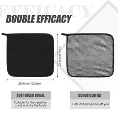 Tudomro 10 Pcs Exfoliating Washcloths Double 10.2 x 8.7 Inch, Multicolor