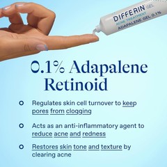 Acne Treatment Gel, 30 Day Supply, Retinoid Treatment for Face with 0.1% Adapale