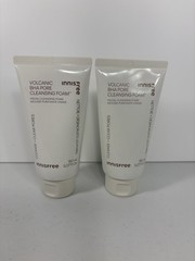 (2) Innisfree Volcanic Pore BHA Cleansing Foam 150g/5.07 oz Clears Pores 9/2027