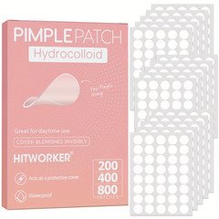 HITWORKER 800PCS Acne Patches Hydrocolloid Blemish Spot Treatment 200PCS