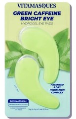 Vitamasques Green Caffeine Bright Eye Hydrogel Eye Pads, One Pair