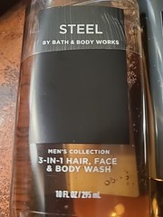 BBW Steel Ultra Shea Body Cream Lotion 3-in-1 Hair Face Body Wash LAST ONE