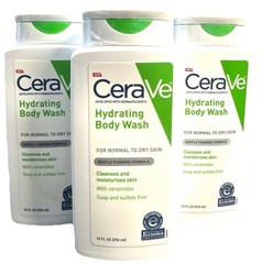 3 cerave hydrating body wash for normal to dry skin 10oz READ DESCRIPTION!