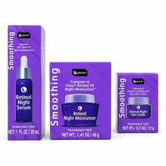 b.pure Smoothing Retinol Night Set Serum Moisturizer Eye Cream