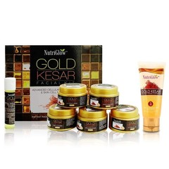 NutriGlow Gold Kesar Facial Kit With Face Wash And Serum 250gm+65ml+10ml