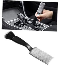 Universal 2 in 1 Duster for Car Clean,Car Bursh Tool,Double Head Black