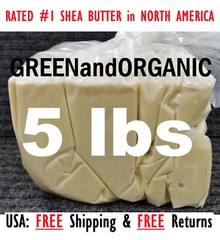 White / Ivory SHEA BUTTER PREMIUM Organic UNREFINED 100%Pure African 5 Lbs/2.2Kg