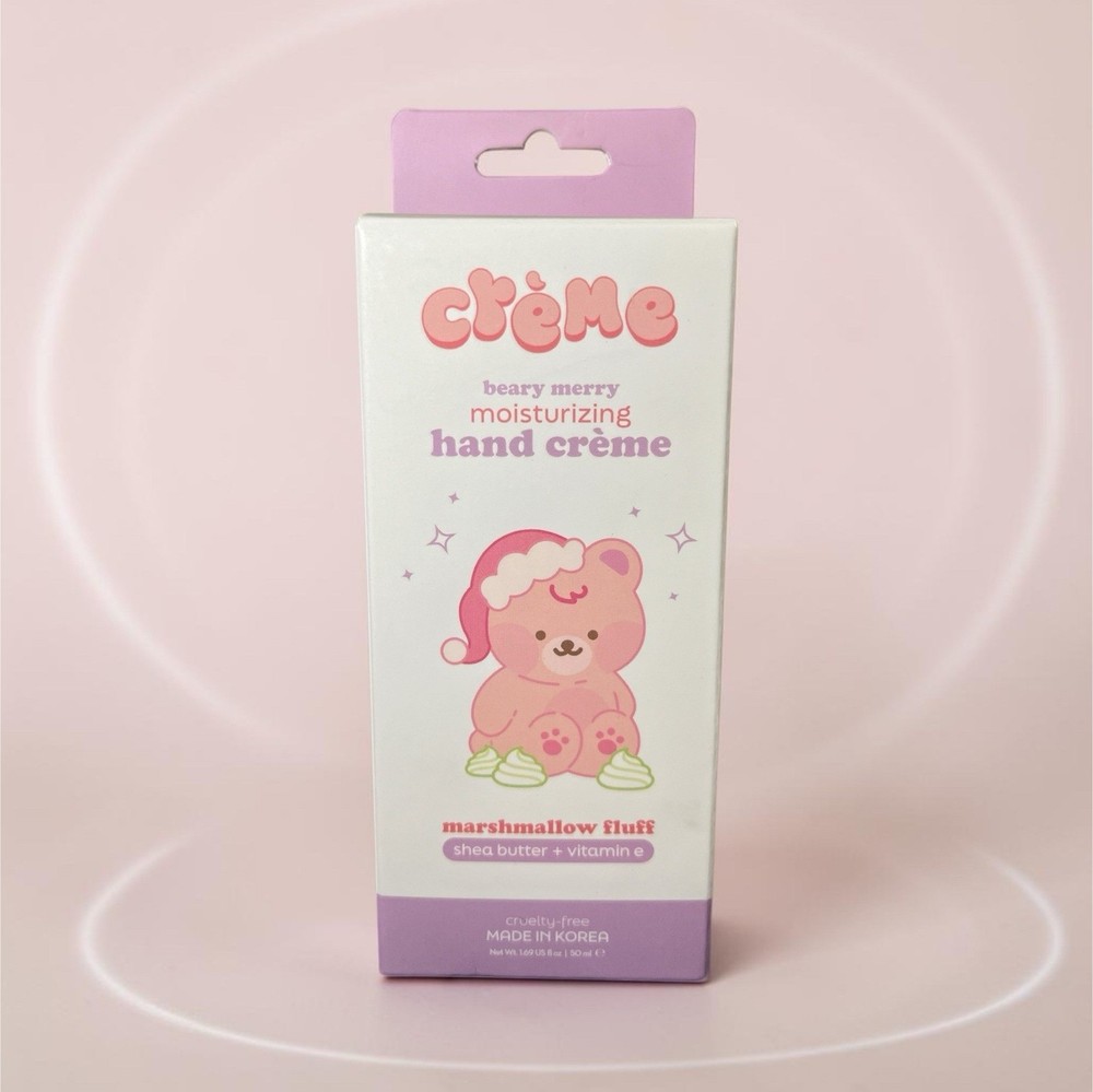 Crème Beary Merry Hand Crème Shea Butter Vitamin E Marshmallow 1.69 fl oz