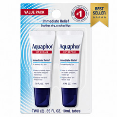 Aquaphor Lip Repair Ointment for Dry Chapped Lips, 0.35 fl oz, 2 Pack